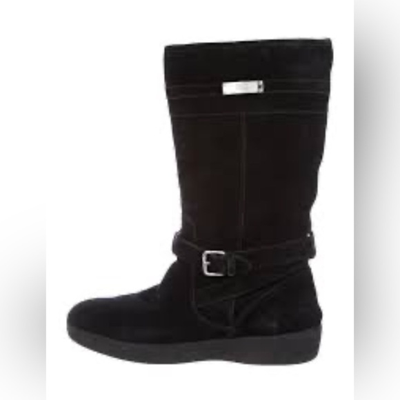 Coach Tallula Black Suede Winter Boots - Picture 2 of 9